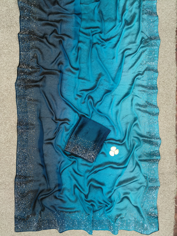 RANGOLI SAREE WITH HEAVY SWAROVSKI DIAMOND WORK ON BORDER#NF8501