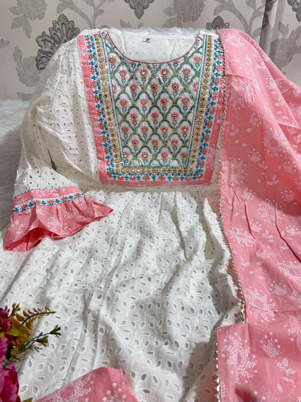 Trendy Patch Handwork Co-Ord Set - Image 6