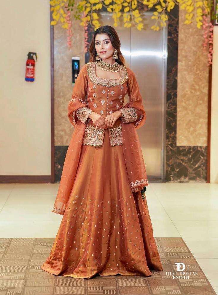 Stitched Kurti Set with Pant & Chanderi Silk Dupatta – Multi Embroidery & Digital Print - Image 19