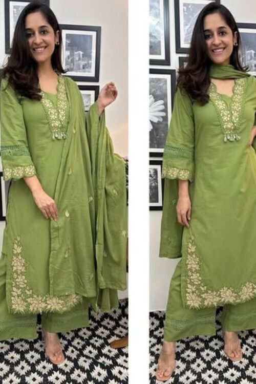Exclusive Designer Georgette Embroidered Suit with Dupatta