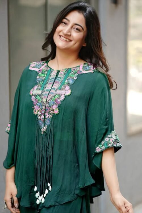 Trendy Indo Western Three Piece Set with Sequins Embroidery