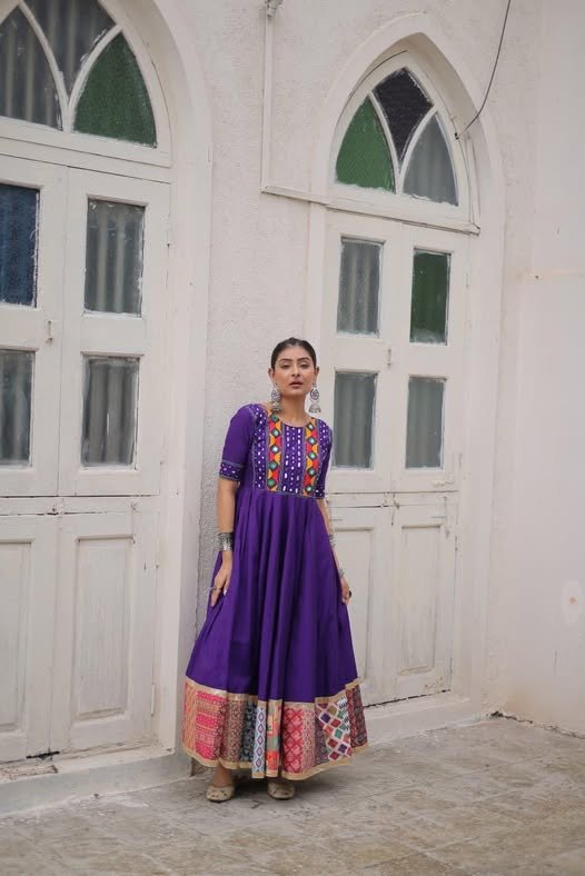 Navratri Special Mirror Work Gown 2025 - Image 3