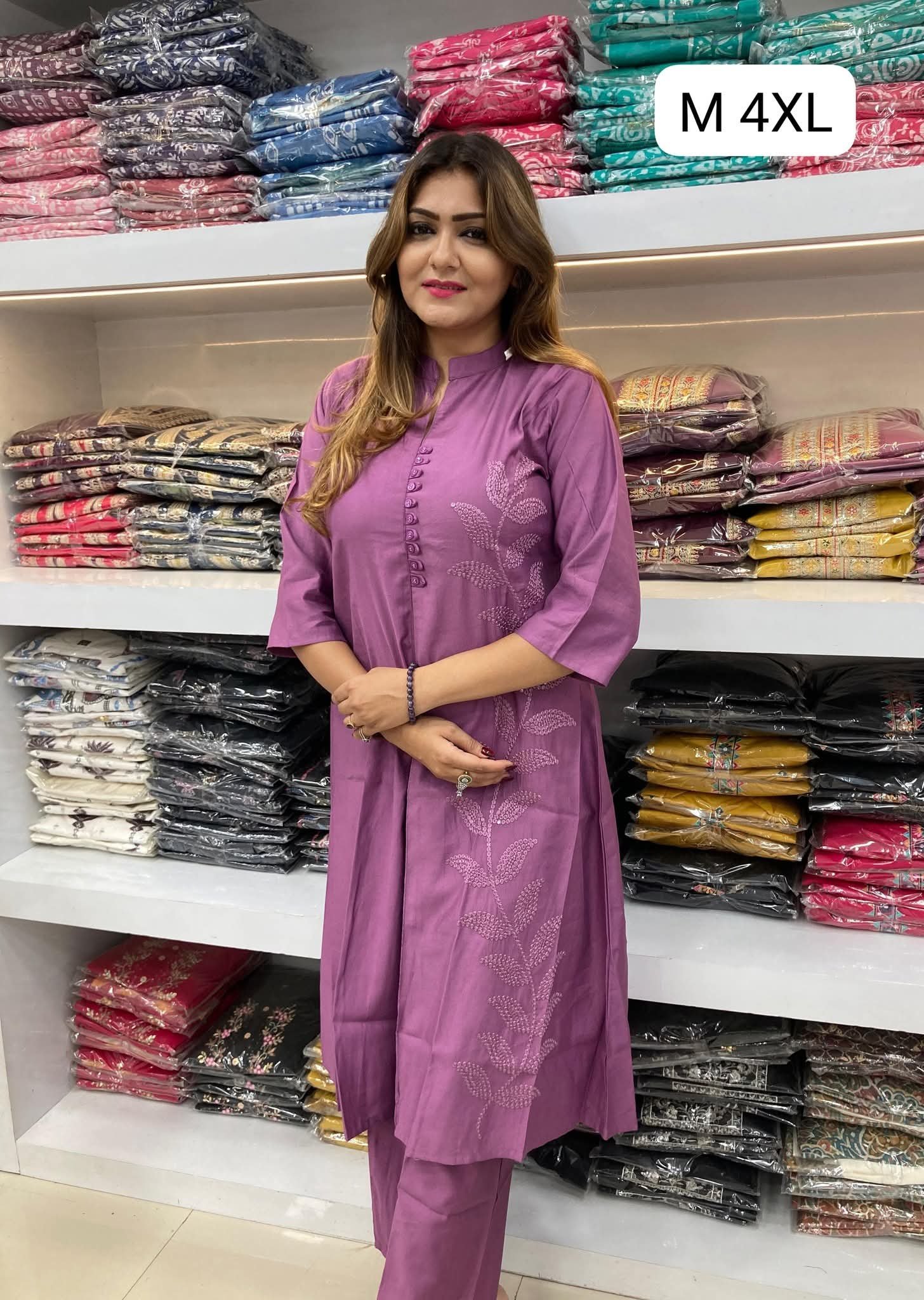 A-LINE KURTI WITH PLAZZO NF10542 - Image 5