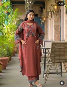 #NF10488*

*Beautiful new straight kurta set with embroidered pattern*

*Kurta embroidery work & eplic n lace work sleeves kurta length 46*

*Cotton straight solid pent with lace work langht 38-39*

*Mul cotton  duppata with border lace*

*Fabric cotton*

*Size M 38/ L 40/ Xl 42/ XXl 44/3Xl 46/*

*Price :- 1450₹*
Shipping extra 

   🌹🏵️Best Quality, Best Products, Best Price 🌹🏵️