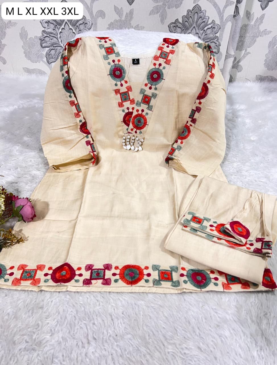 Introducing our Premium Kolkati 3-Piece Set, thoughtfully designed for women who love rich fabrics, graceful embroidery, and a flattering fit in plus sizes. This collection celebrates comfort, elegance, and confidence—perfect for festive occasions, family functions, parties, and special gatherings - Image 3